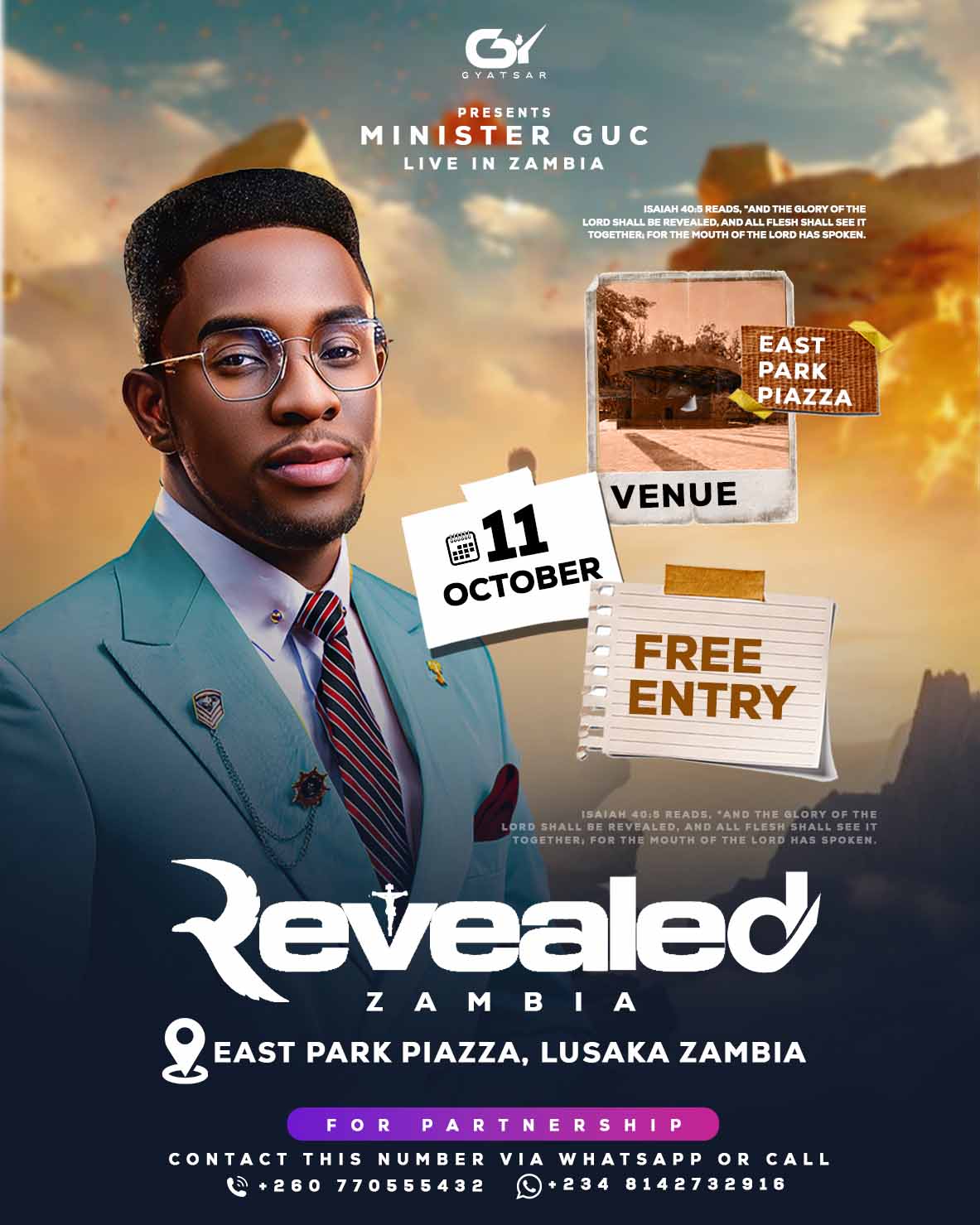 Minister GUC Live in Zambia Poster